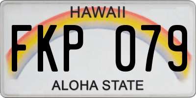 HI license plate FKP079