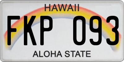 HI license plate FKP093