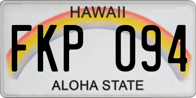 HI license plate FKP094