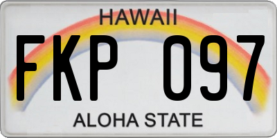 HI license plate FKP097