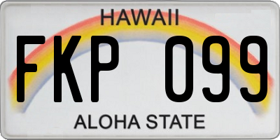 HI license plate FKP099