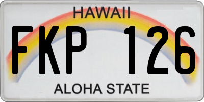 HI license plate FKP126