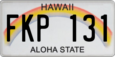 HI license plate FKP131