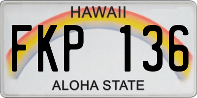 HI license plate FKP136