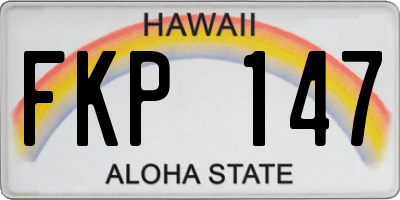 HI license plate FKP147