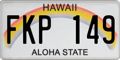 HI license plate FKP149
