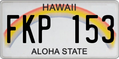 HI license plate FKP153