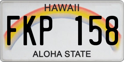 HI license plate FKP158