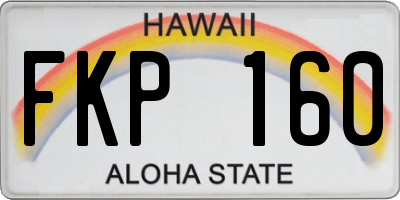 HI license plate FKP160