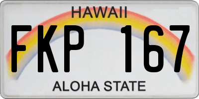 HI license plate FKP167