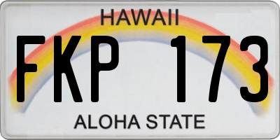 HI license plate FKP173