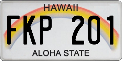 HI license plate FKP201