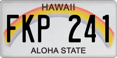 HI license plate FKP241