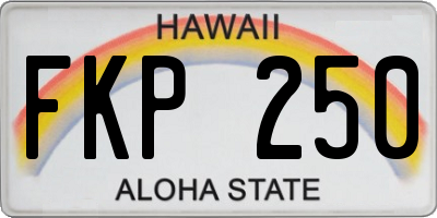 HI license plate FKP250