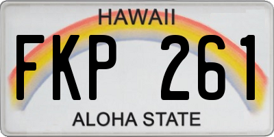 HI license plate FKP261