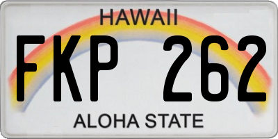 HI license plate FKP262