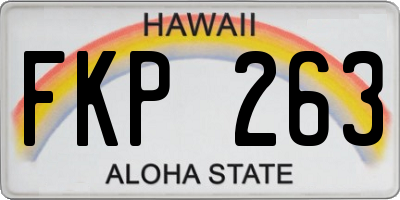 HI license plate FKP263