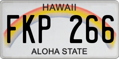HI license plate FKP266
