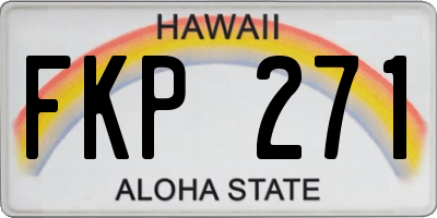HI license plate FKP271