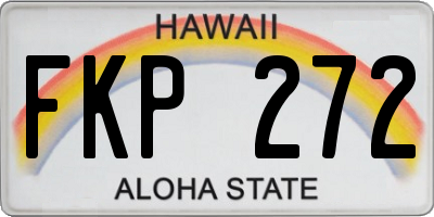HI license plate FKP272