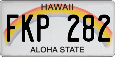 HI license plate FKP282