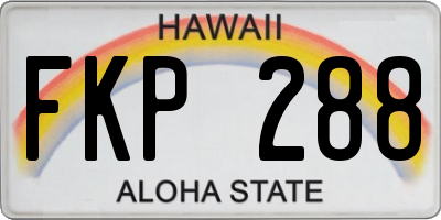 HI license plate FKP288