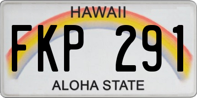 HI license plate FKP291