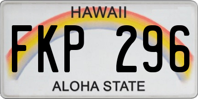 HI license plate FKP296
