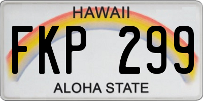 HI license plate FKP299