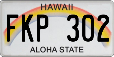 HI license plate FKP302