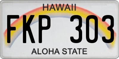 HI license plate FKP303