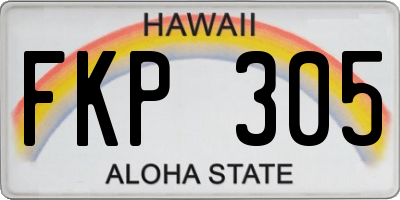 HI license plate FKP305