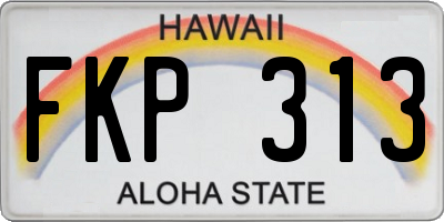 HI license plate FKP313