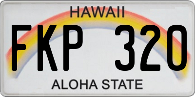 HI license plate FKP320