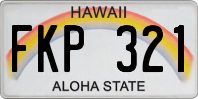 HI license plate FKP321