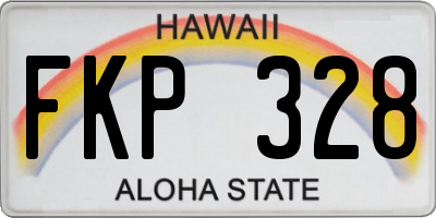 HI license plate FKP328