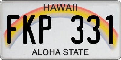 HI license plate FKP331