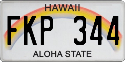 HI license plate FKP344