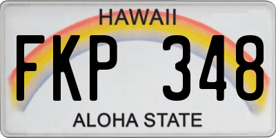 HI license plate FKP348