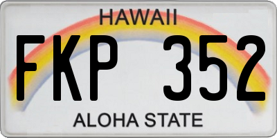 HI license plate FKP352