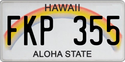 HI license plate FKP355