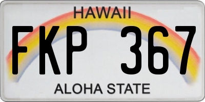 HI license plate FKP367