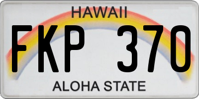 HI license plate FKP370