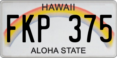 HI license plate FKP375