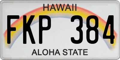 HI license plate FKP384