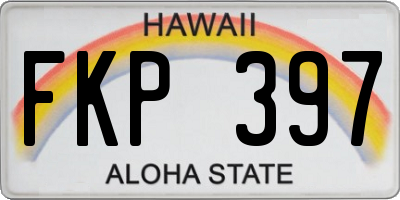 HI license plate FKP397