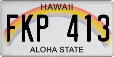 HI license plate FKP413