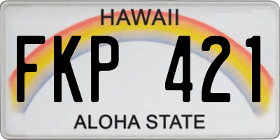 HI license plate FKP421