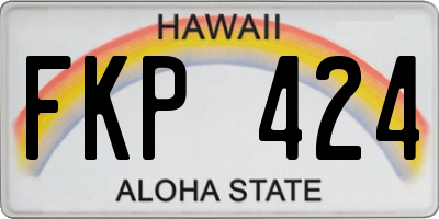 HI license plate FKP424