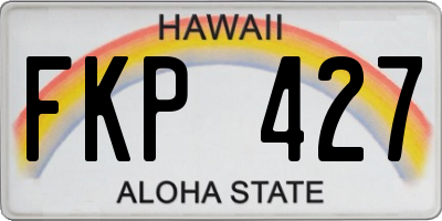 HI license plate FKP427
